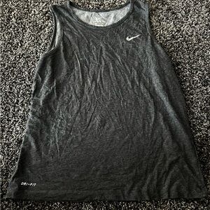 Nike Charcoal Sleeveless Dri-FIT Top